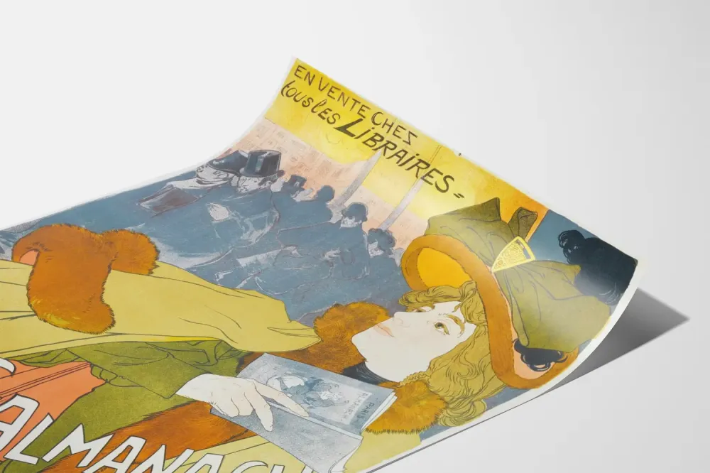 Plakat vintage Paryż-Almanach dostępny we wszystkich księgarniach