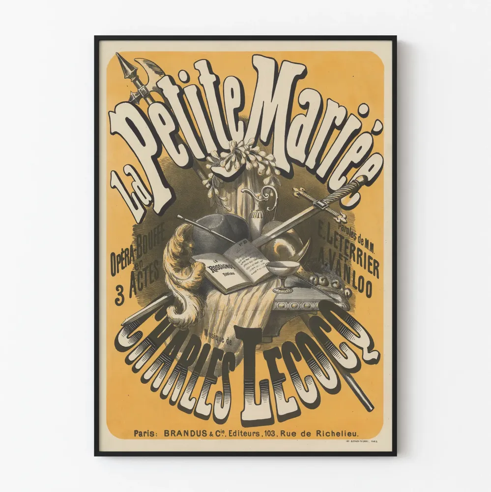 Plakat vintage La Petite Mariée - Opera Bouffe w 3 aktach