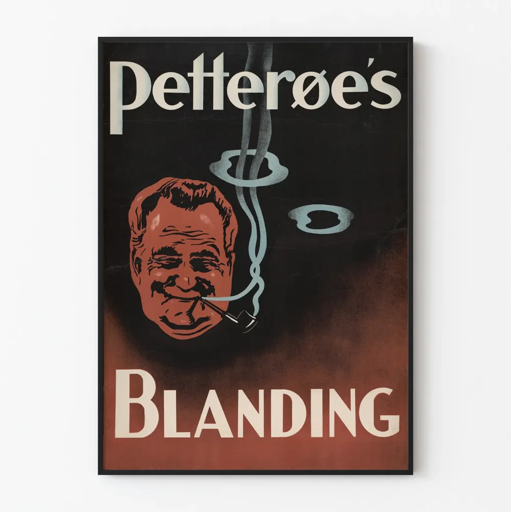 Plakat vintage Petterøes Blanding do palenia fajki