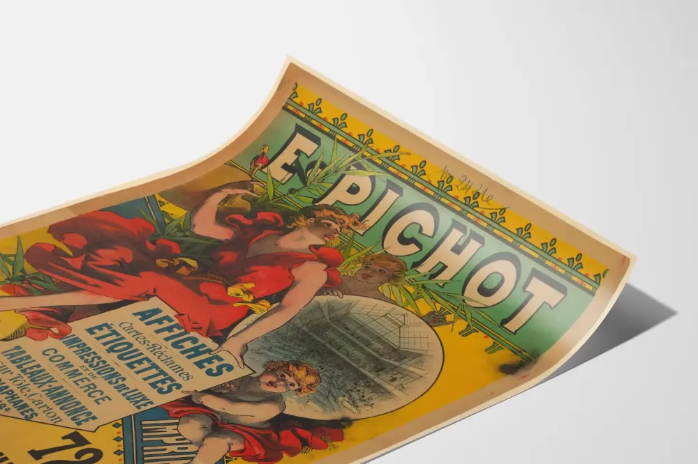 Plakat vintage E. Pichot Wydruk i reklama w Paryżu