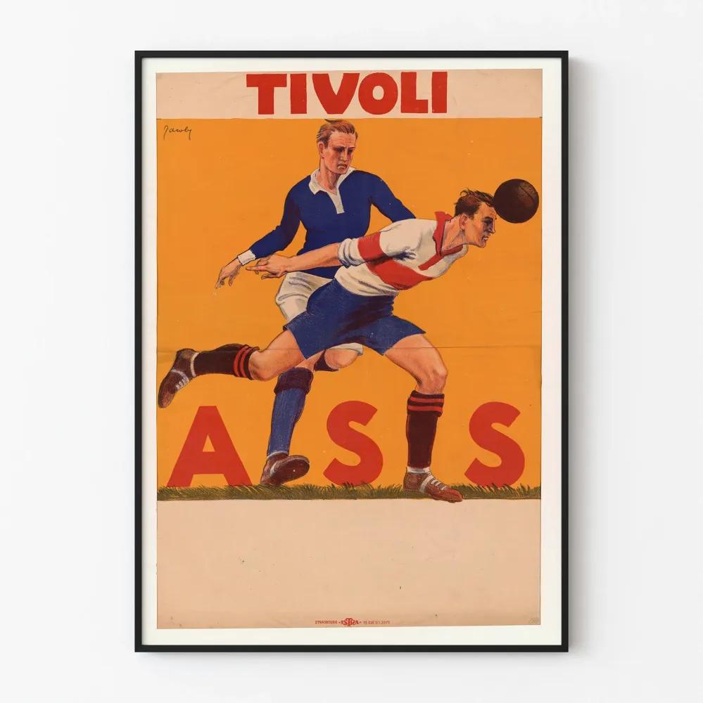 Plakat Vintage Piłka nożna Tivoli AS Strasbourg