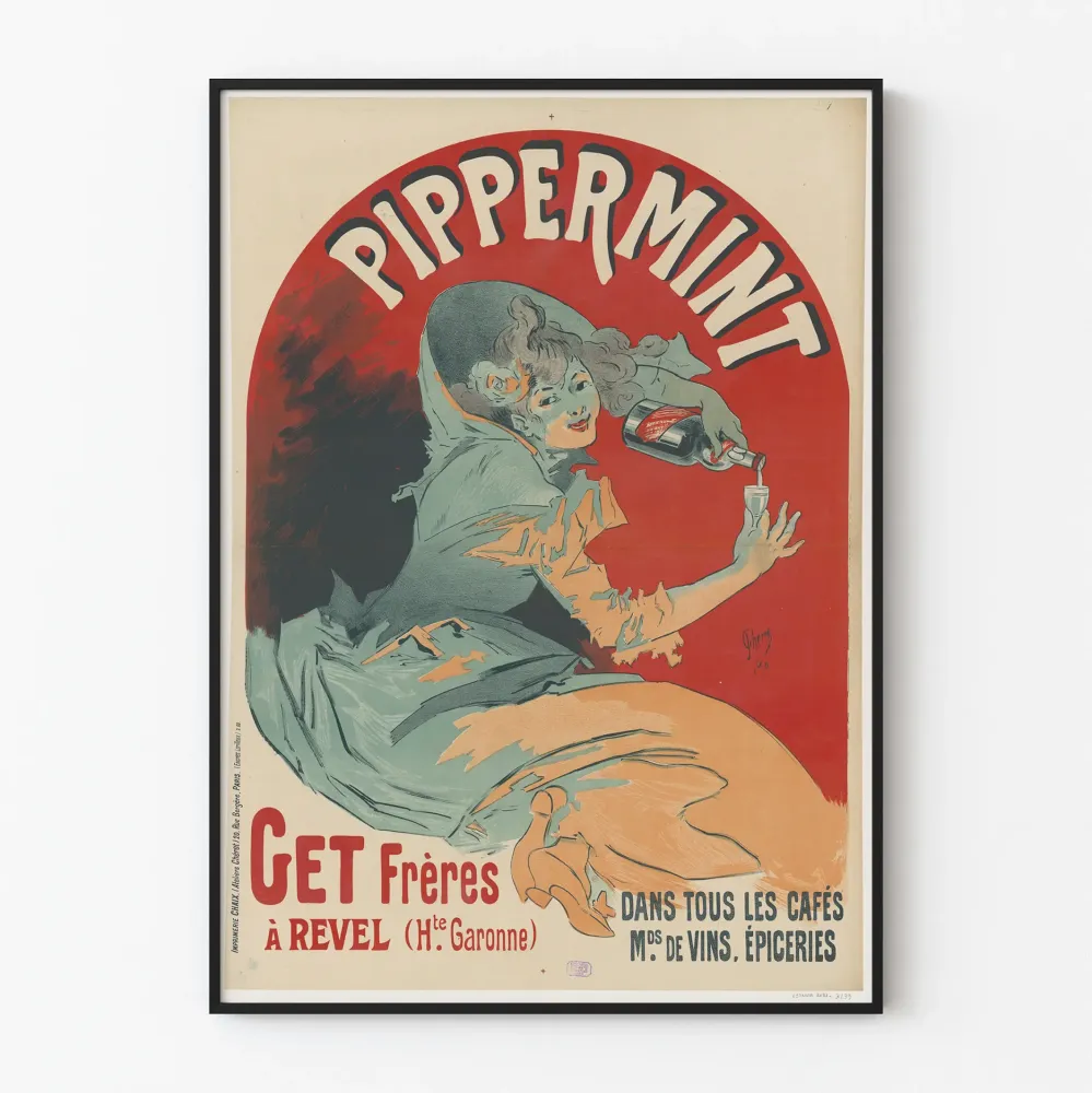 Plakat vintage Pippermint Get Frères w Revel Haute-Garonne