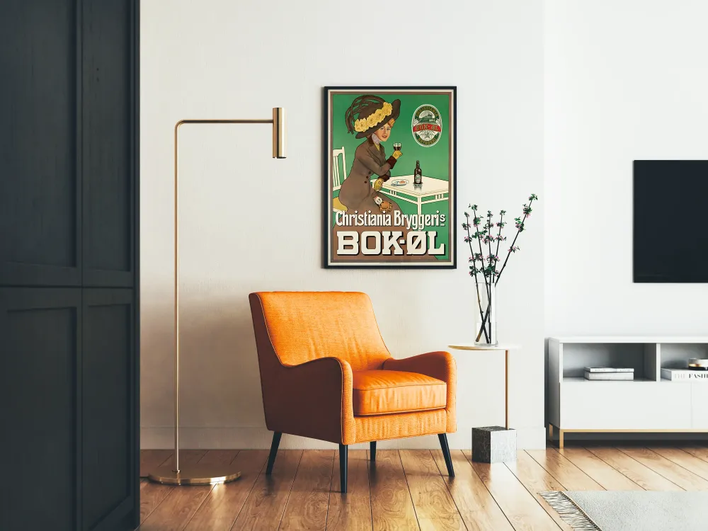 Plakat vintage piwo Christiania Bryggeri Bok-øl