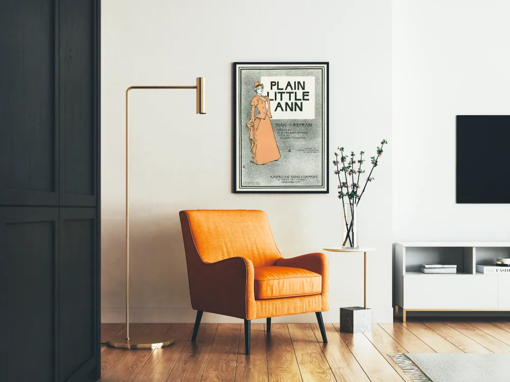 Plakat vintage Plain Little Ann w harmonii graficznej