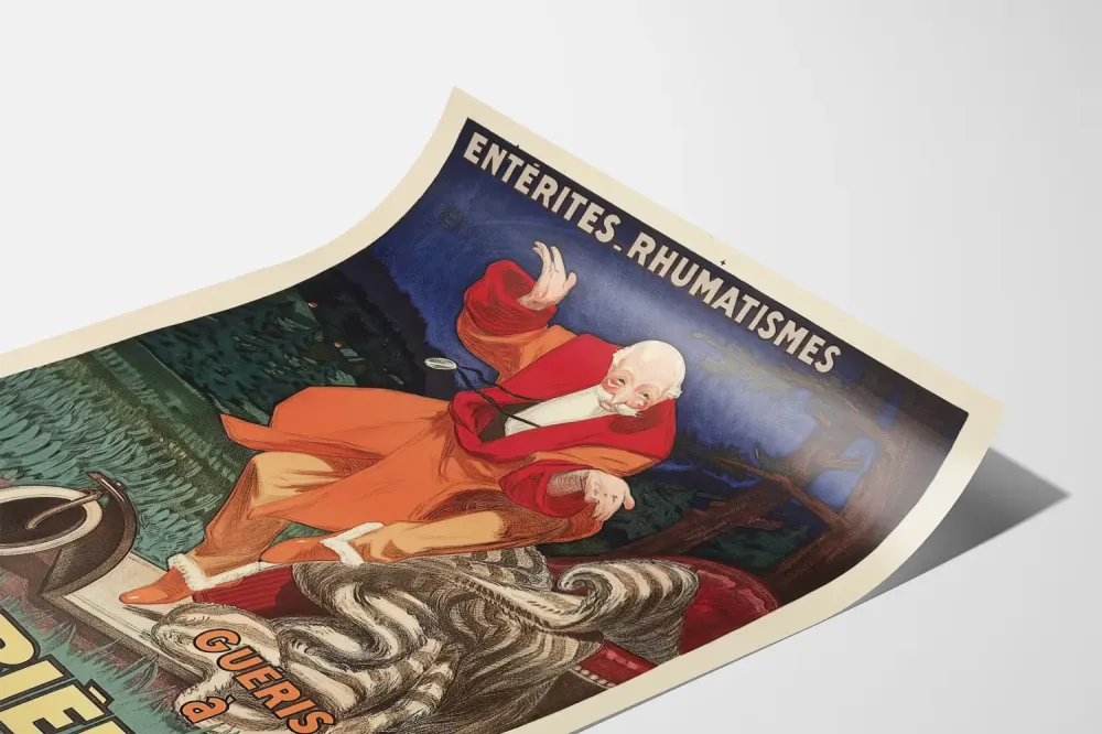 Plakat vintage Plombières-les-Bains regeneracja reumatyzmów