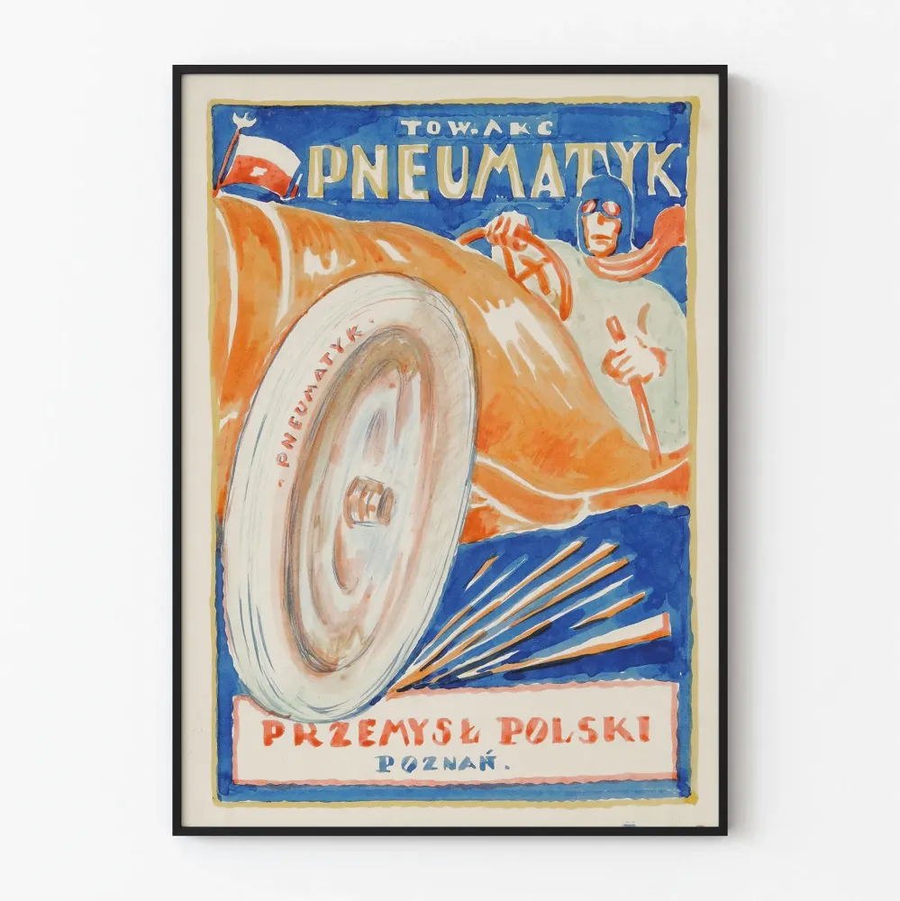Plakat vintage PneumatyK przemysł polski Poznań