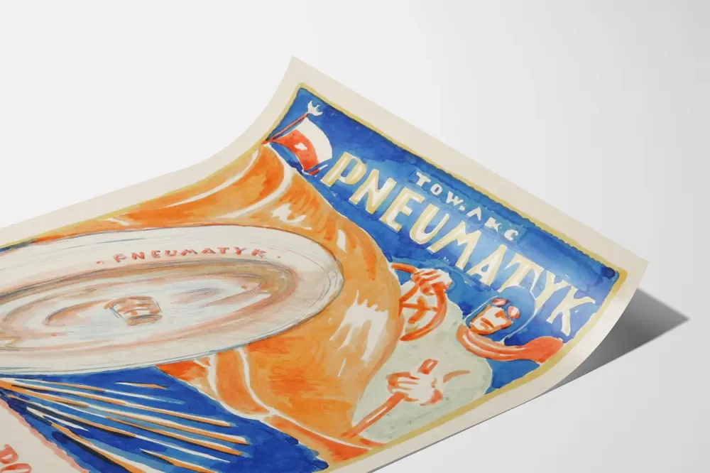 Plakat vintage PneumatyK przemysł polski Poznań