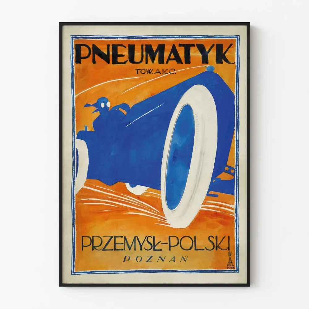 Plakat vintage Pneumatyki Przemysł Polski Poznań