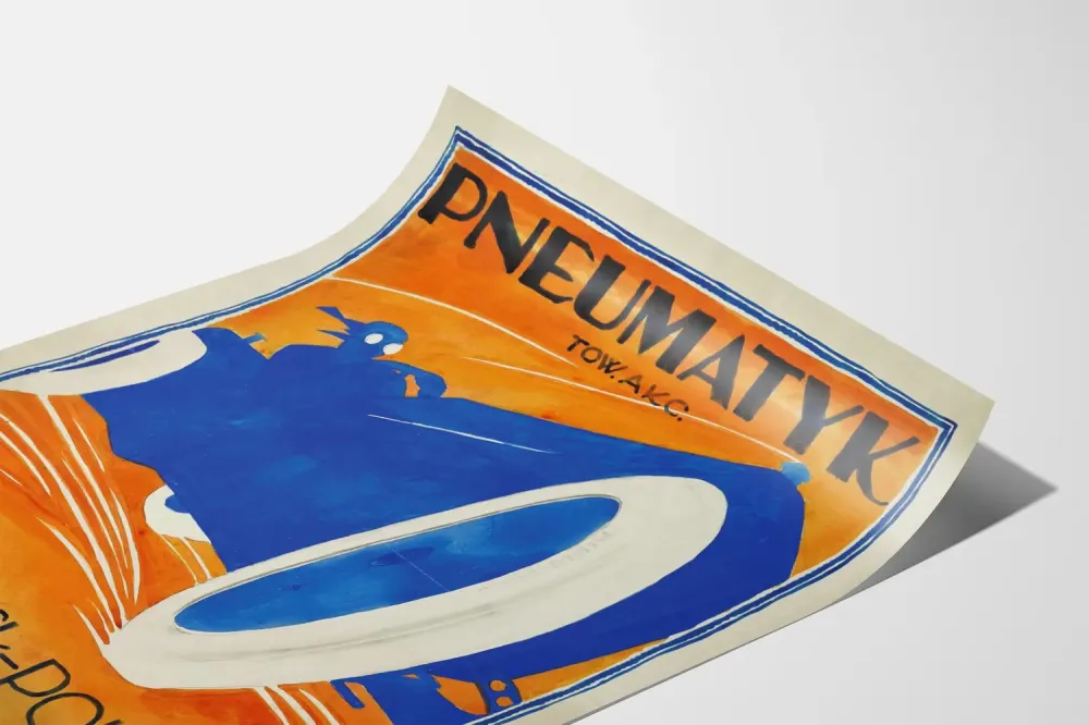 Plakat vintage Pneumatyki Przemysł Polski Poznań
