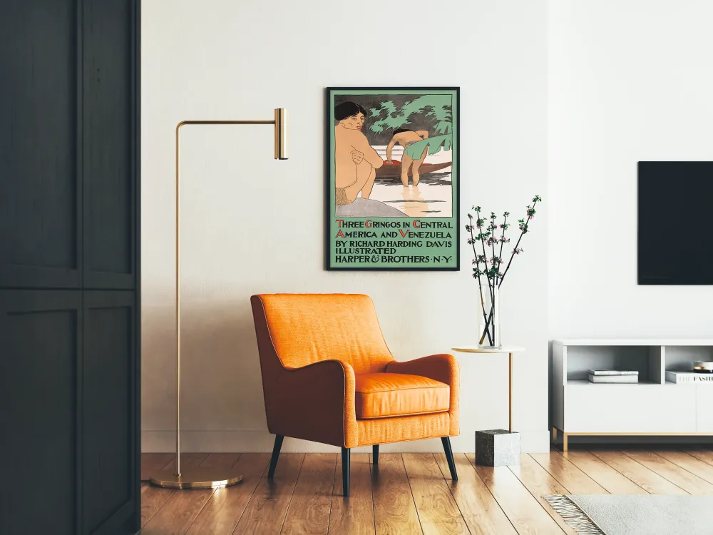 Plakat Vintage Podróż po Ameryce Środkowej i Wenezueli