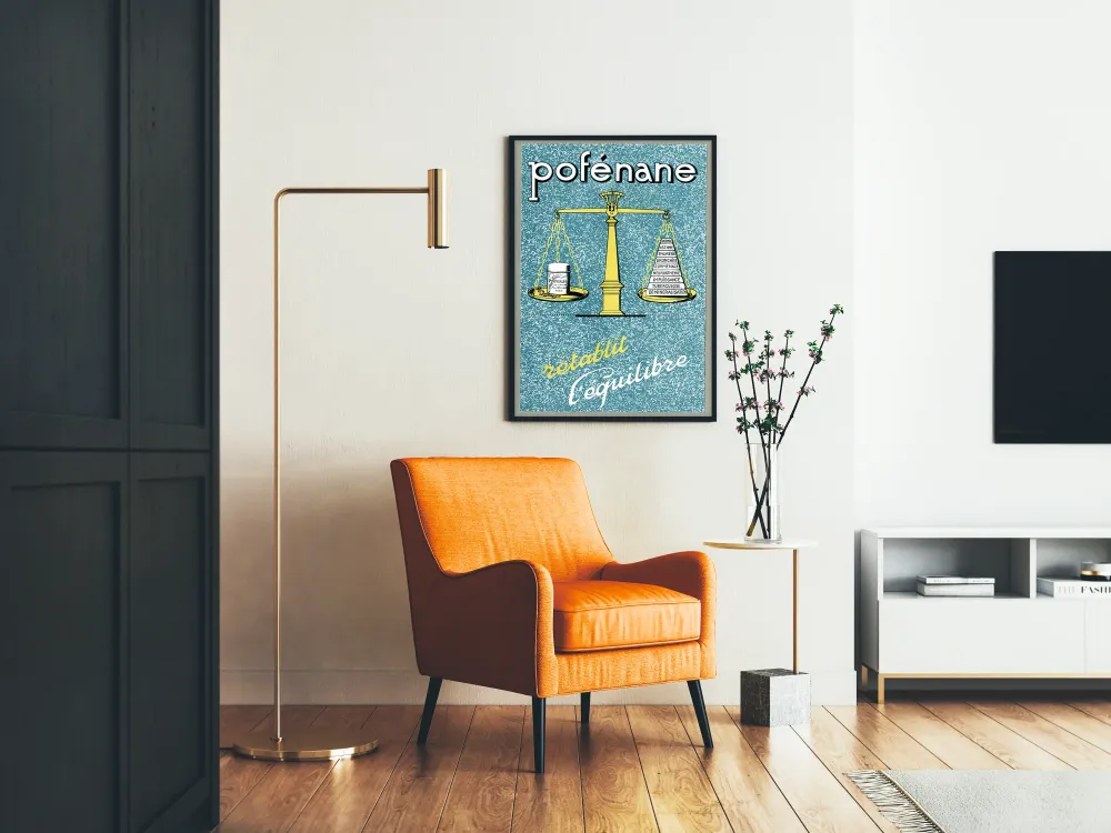 Plakat vintage Pofénane – Równowaga i dobre samopoczucie na ścianę