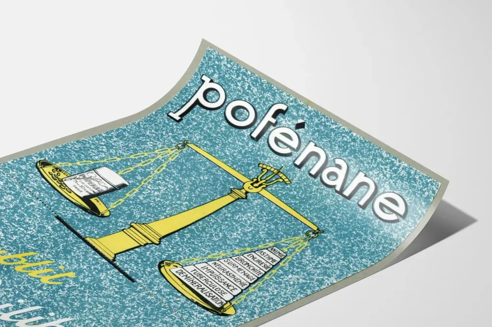 Plakat vintage Pofénane – Równowaga i dobre samopoczucie na ścianę