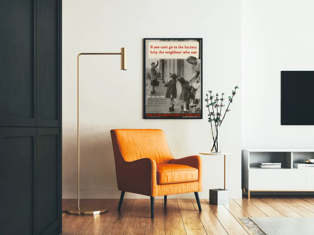 Plakat vintage Pomoc dla dzieci pracowników wojennych