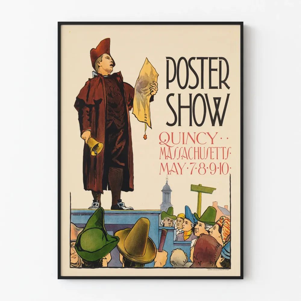 Plakat Vintage Poster Show Quincy Massachusetts