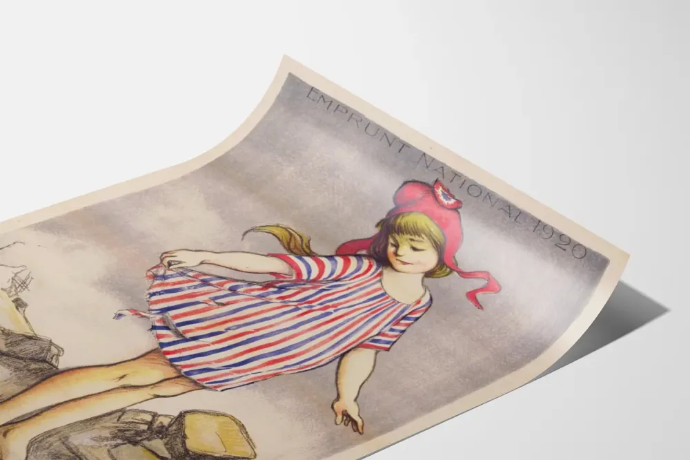 Plakat vintage Pożyczka Narodowa 1920 - Bank Paryż i Niderlandów