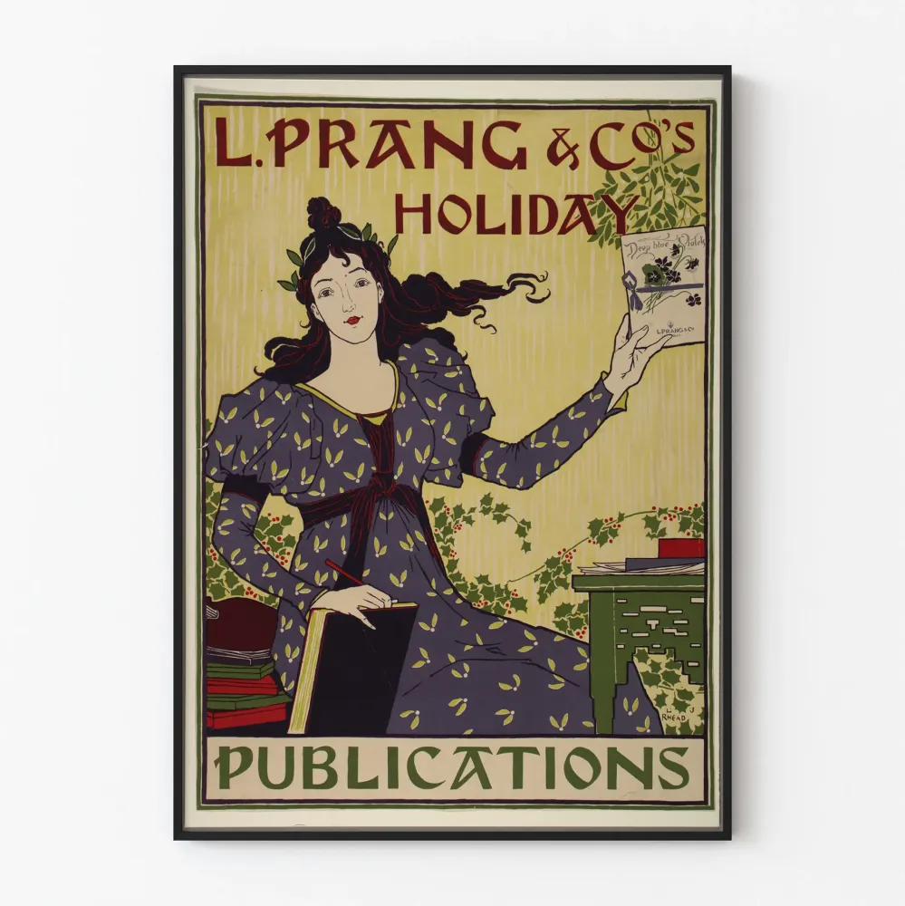 Plakat Vintage L. Prang & Co Wydawnictwa Świąteczne