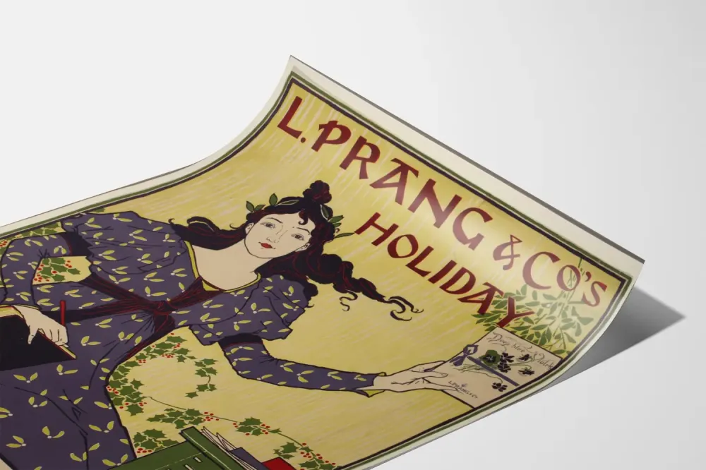 Plakat Vintage L. Prang & Co Wydawnictwa Świąteczne