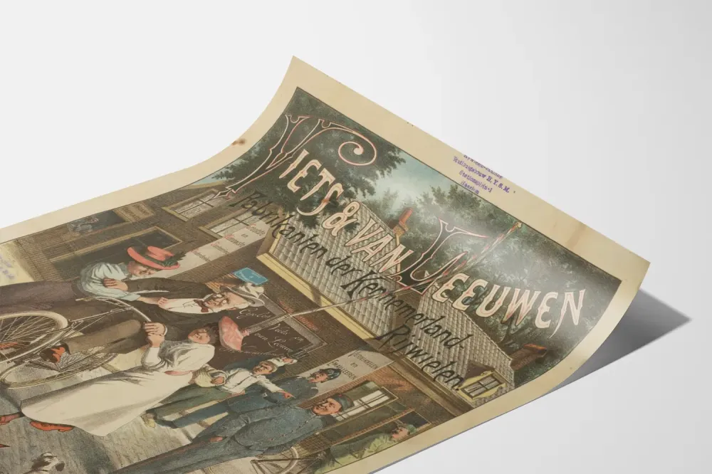 Plakat Vintage Producentów Rowerów Viets & Van Leeuwen