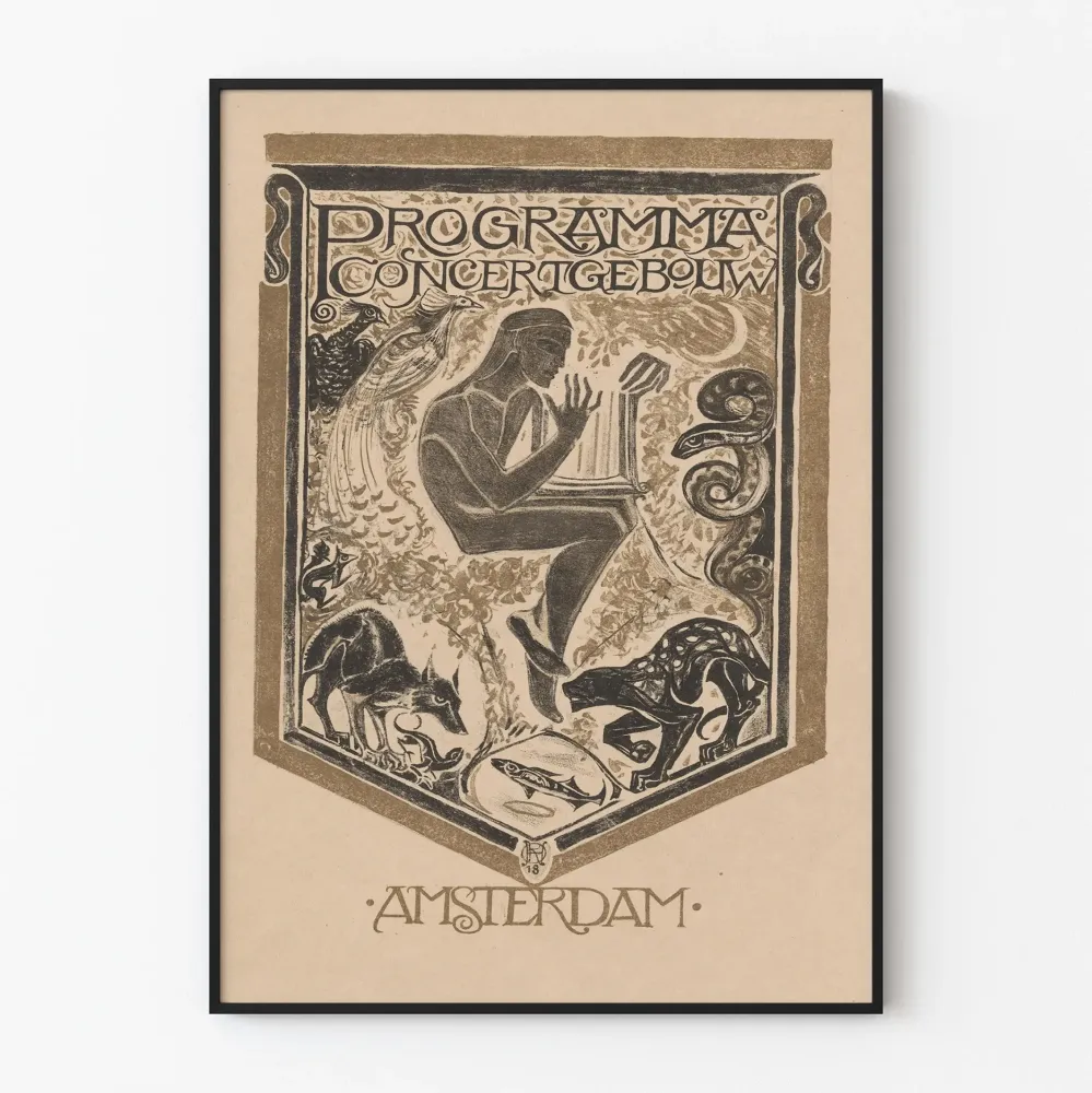 Plakat vintage Program koncertowy Concertgebouw Amsterdam