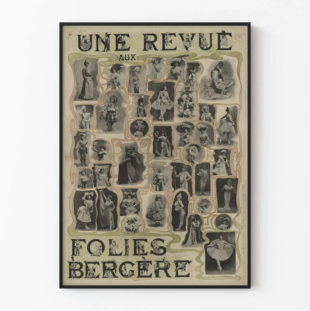 Plakat vintage - Przegląd w Folies Bergère