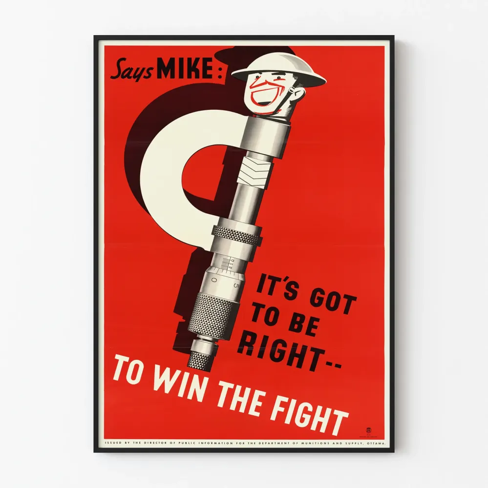 Plakat Vintage Przemysłowy - To musi ć włściwe, aby wygrać walkę
