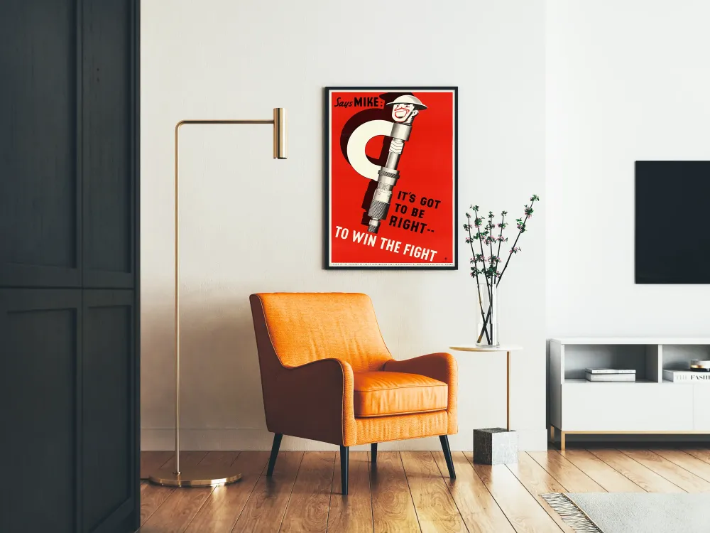 Plakat Vintage Przemysłowy - To musi ć włściwe, aby wygrać walkę