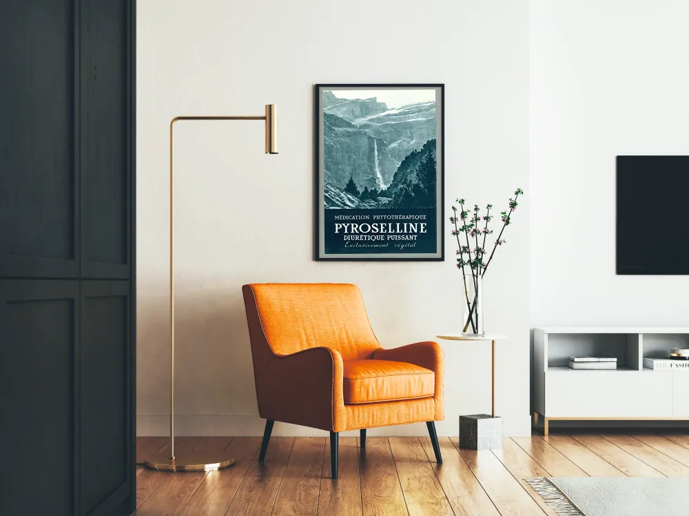 Plakat vintage Pyroselline - medykamenty fitoterapeutyczne diuretyczne