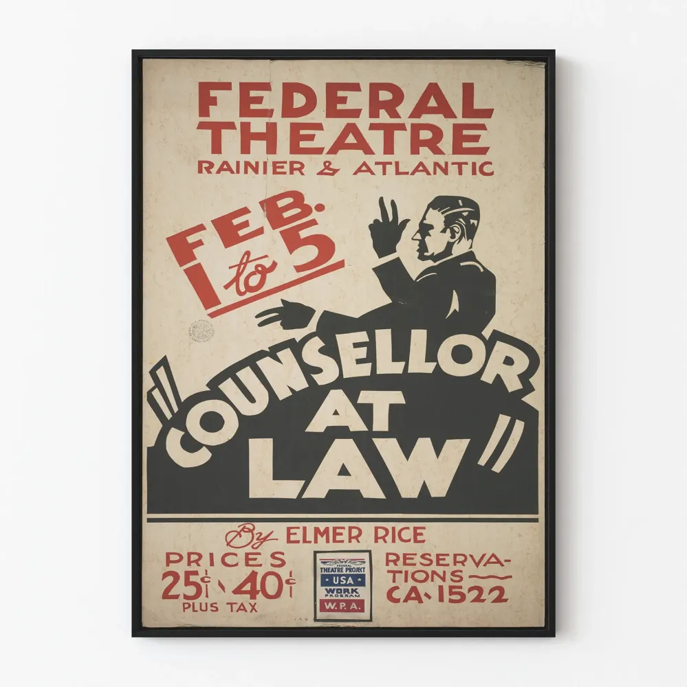 Plakat vintage Radca Prawny Federalne Teatr