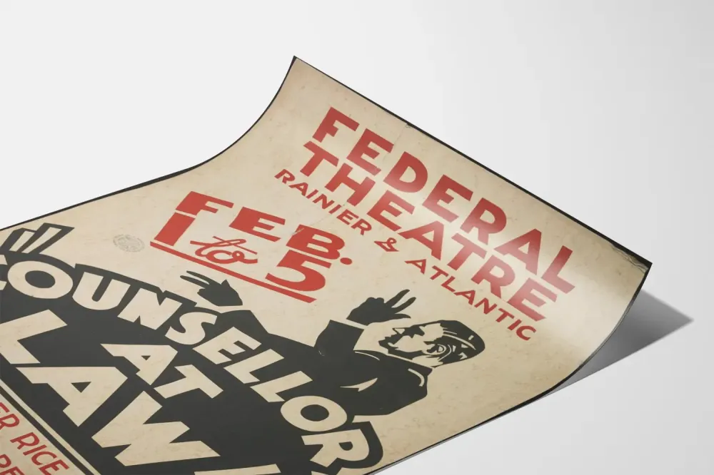 Plakat vintage Radca Prawny Federalne Teatr