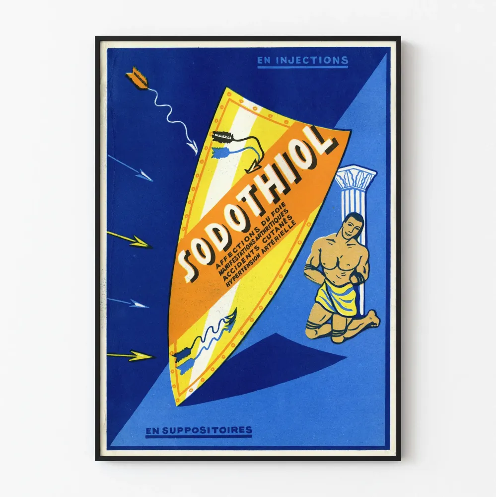 Plakat vintage reklama leku Sodothiol