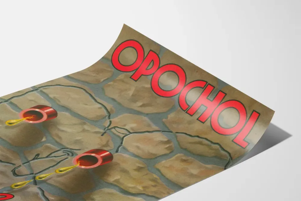 Plakat vintage reklamowy Opochol Draine wątrobę