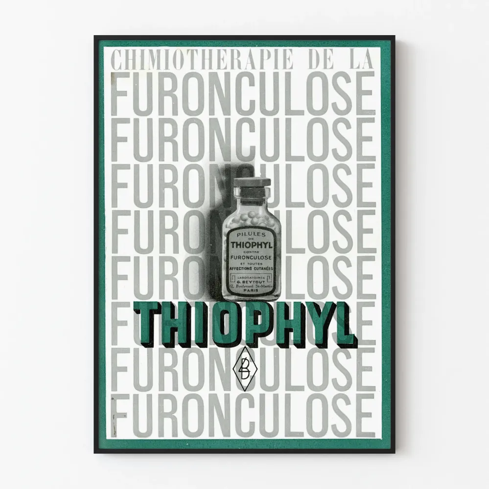 Plakat vintage reklamowy Thiophyl Furonculose