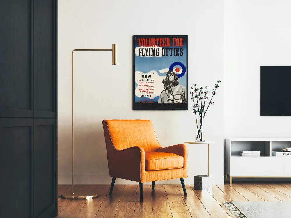 Plakat vintage rekrutacyjny pilotów RAF