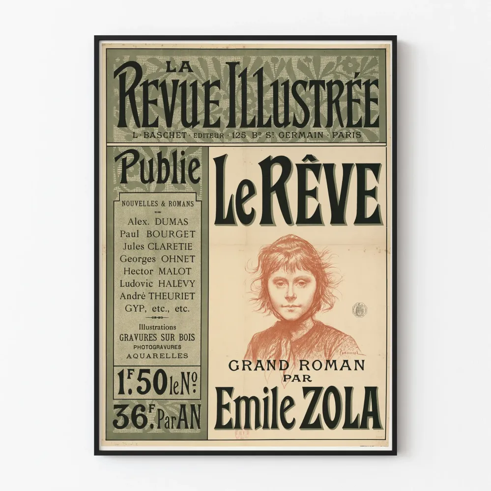 Plakat Vintage La Revue Illustrée - Marzenie Émile' Zoli