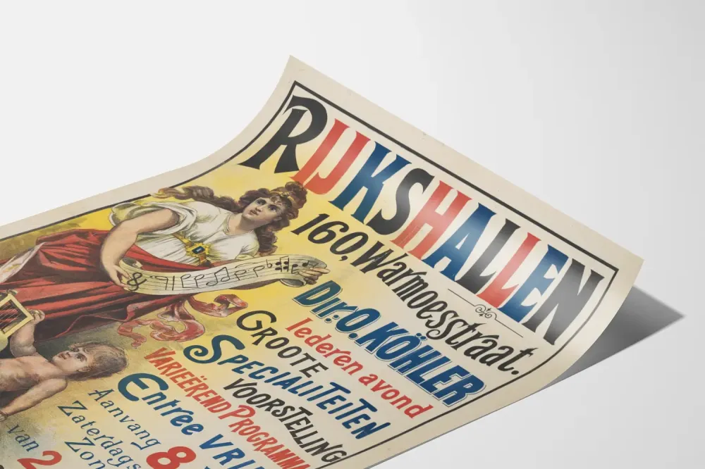 Plakat Vintage Rijks Hallen Muzyka i Spektakle
