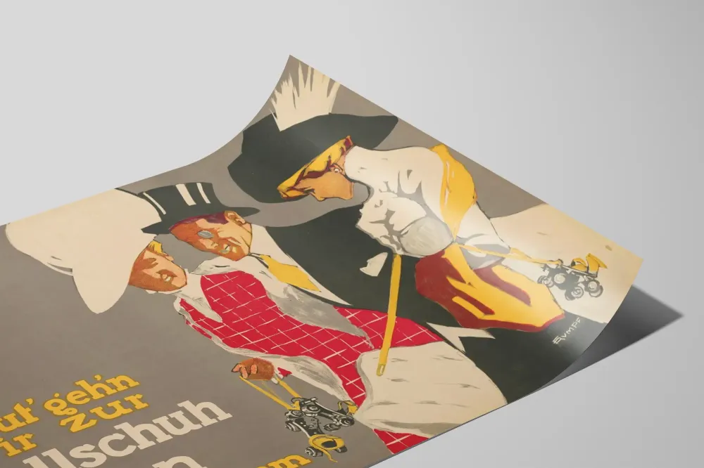 Plakat vintage na rolki Bahn Kurfürstendamm