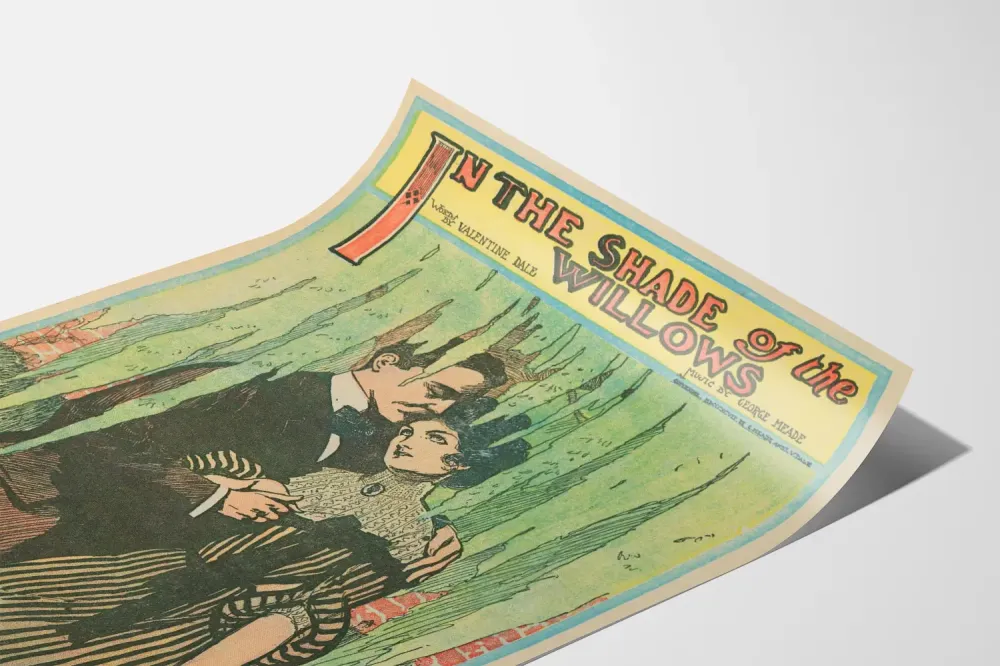 Plakat Vintage Romance pod Wierzbowymi Drzewami