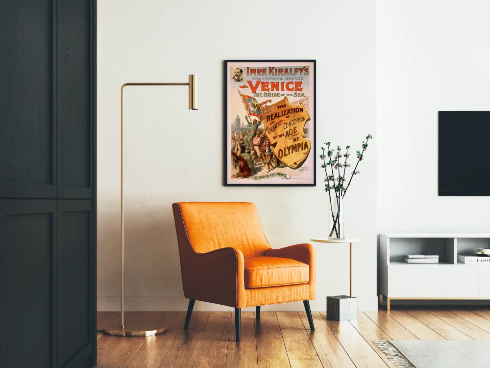 Plakat Vintage Romantyczny Spektakl Wenecja Olympia