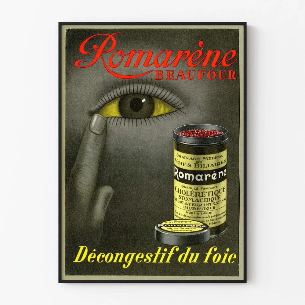 Plakat vintage Romarène odświeżający wątrobę