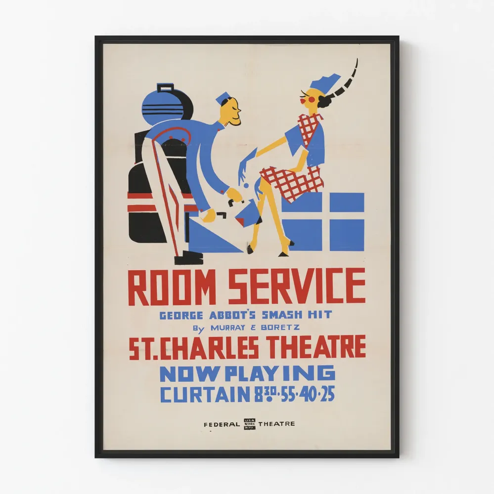 Plakat vintage Room Service teatr St. Charles