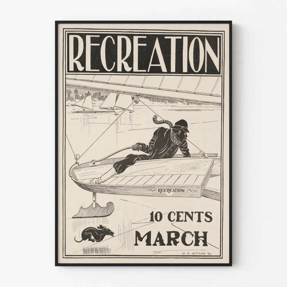 Plakat vintage Rozrywka 10 centów Marzec