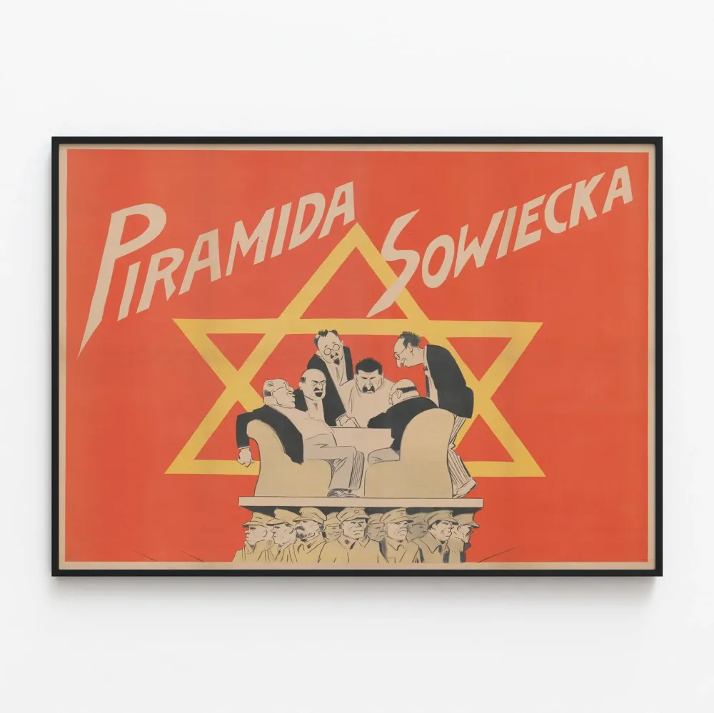 Plakat vintage rumuński Piramida sowiecka