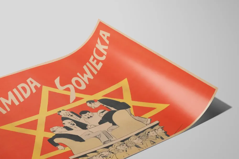 Plakat vintage rumuński Piramida sowiecka