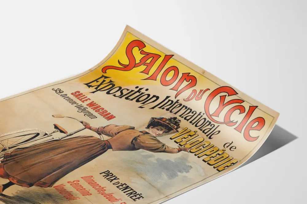 Plakat vintage Salon du Cycle Międzynarodowa Wystawa Rowerowa 1894