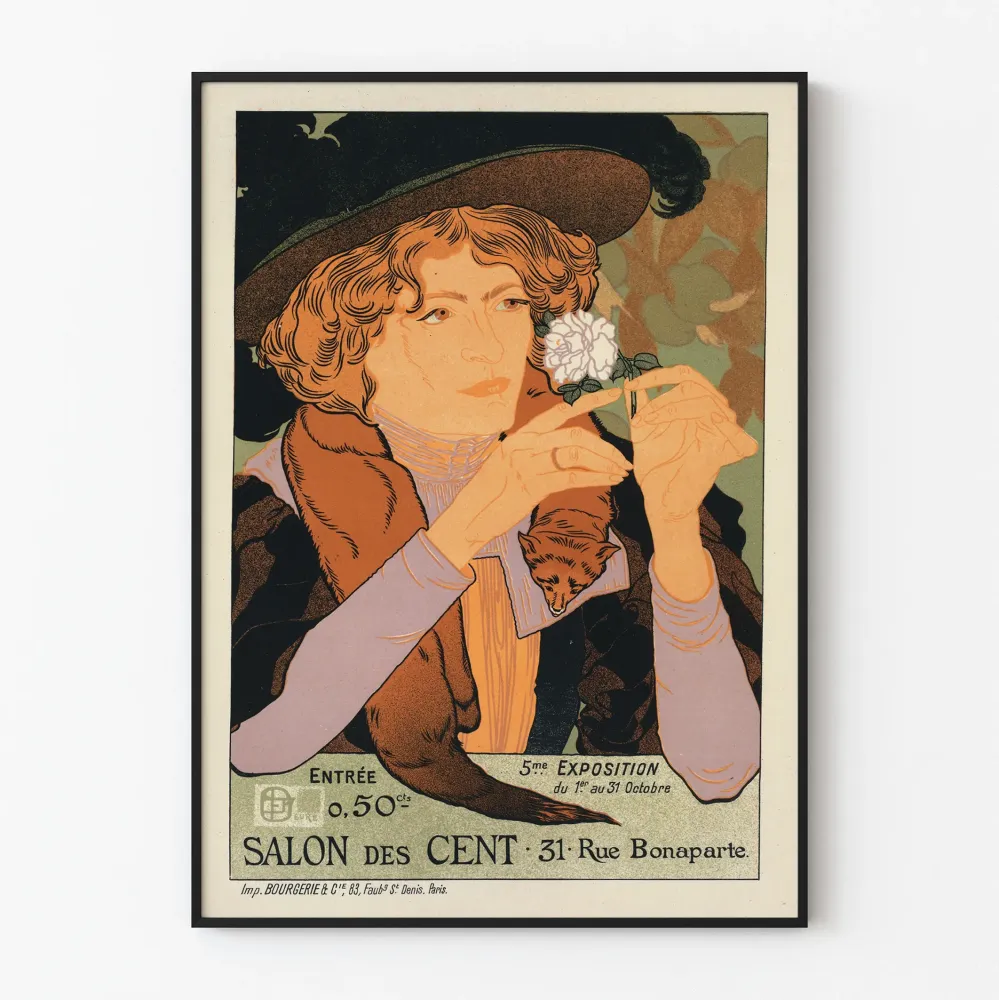 Plakat vintage Salon des Cent wystawa artystyczna
