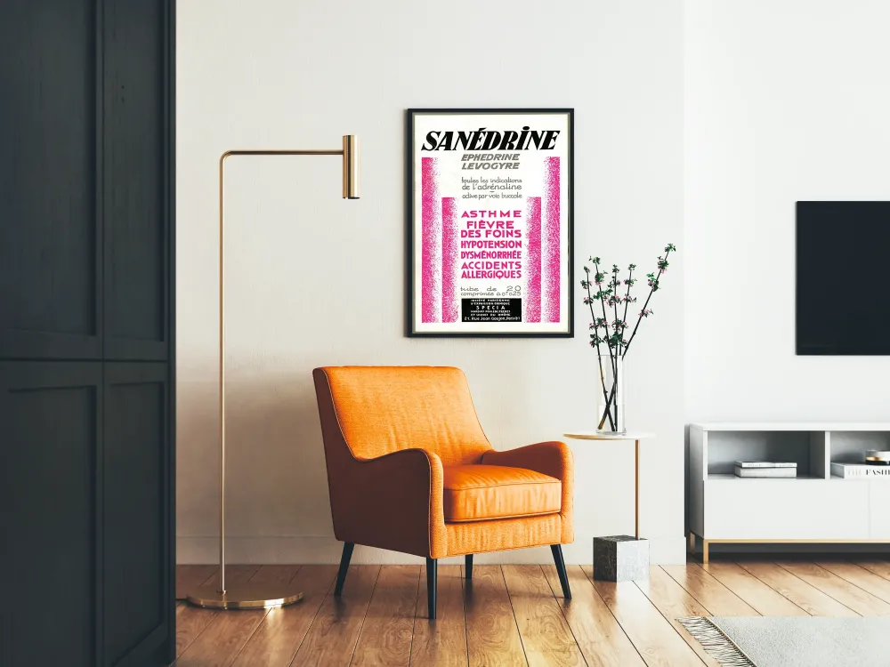 Plakat vintage Sanédrine – terapia adrenergiczna