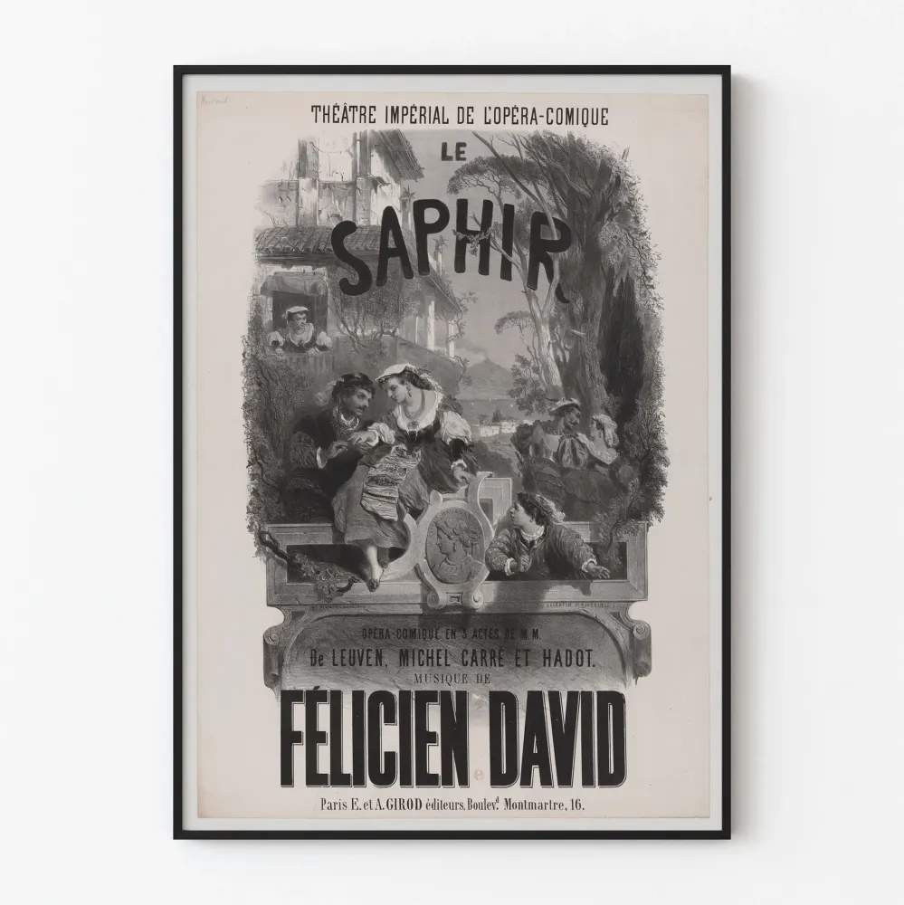 Plakat vintage Le Saphir - Teatr Imperialny Opery Komicznej