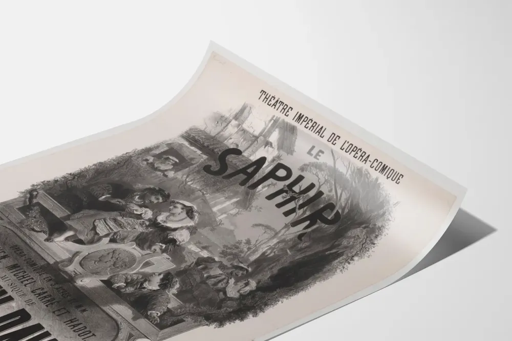 Plakat vintage Le Saphir - Teatr Imperialny Opery Komicznej