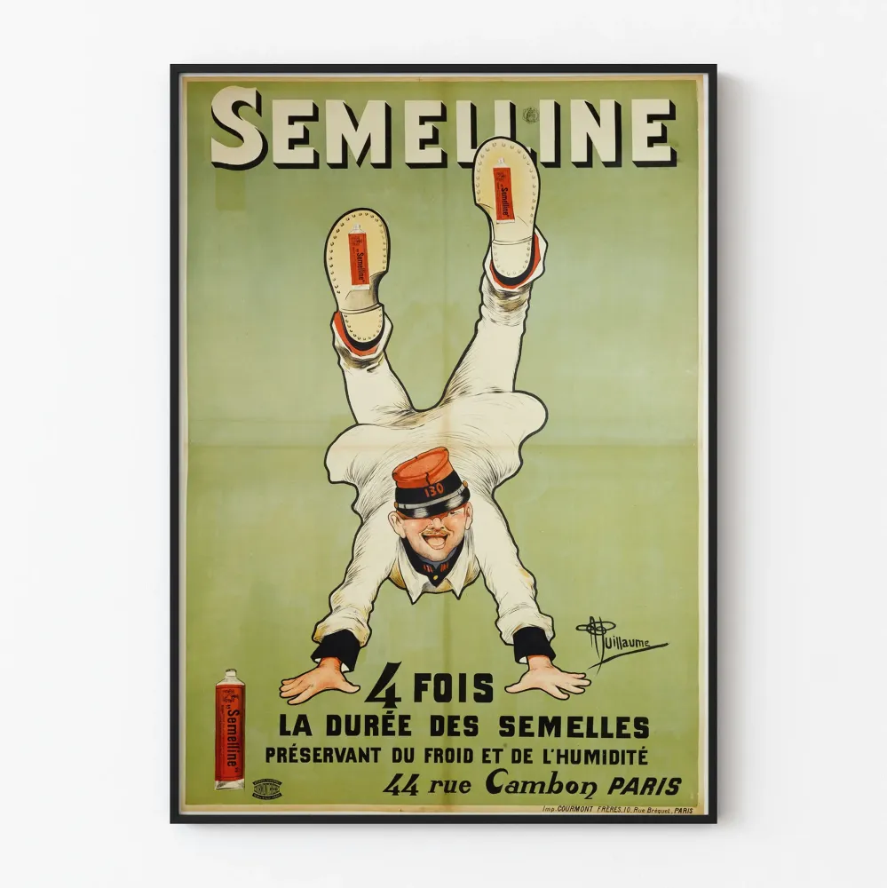 Plakat vintage Semelline ochrona podeszew przeciw zimnu i wilgoci