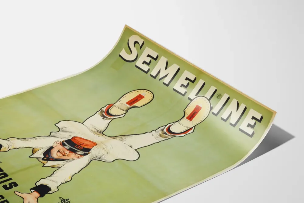 Plakat vintage Semelline ochrona podeszew przeciw zimnu i wilgoci